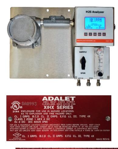 天然氣硫化氫分析儀H2S-725M，煤化工微量硫化氫分析儀，天然氣凈化0-20ppm硫化氫分析儀